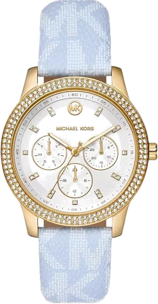 Montre Michael Kors Tibby MK2965 cadran multifonction bracelet en cuir bleu