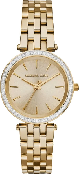 Montre Michael Kors MK3365 en acier doré avec lunette sertie de cristaux