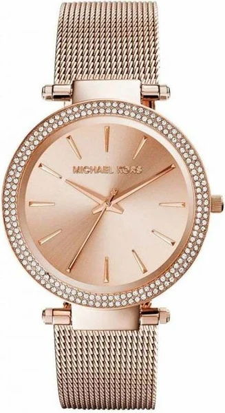 Montre Michael Kors MK3369 Bracelet Acier Maille Milanaise Doré Or Rose