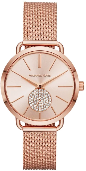 Montre Michael Kors MK3845 en acier or rose et maille milanaise