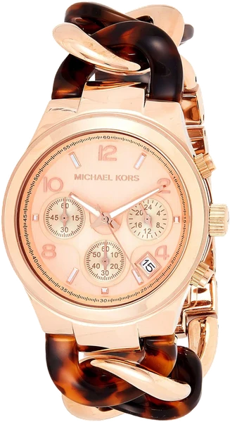Montre Michael Kors Runway MK4269 bracelet grosse maille acétate et acier