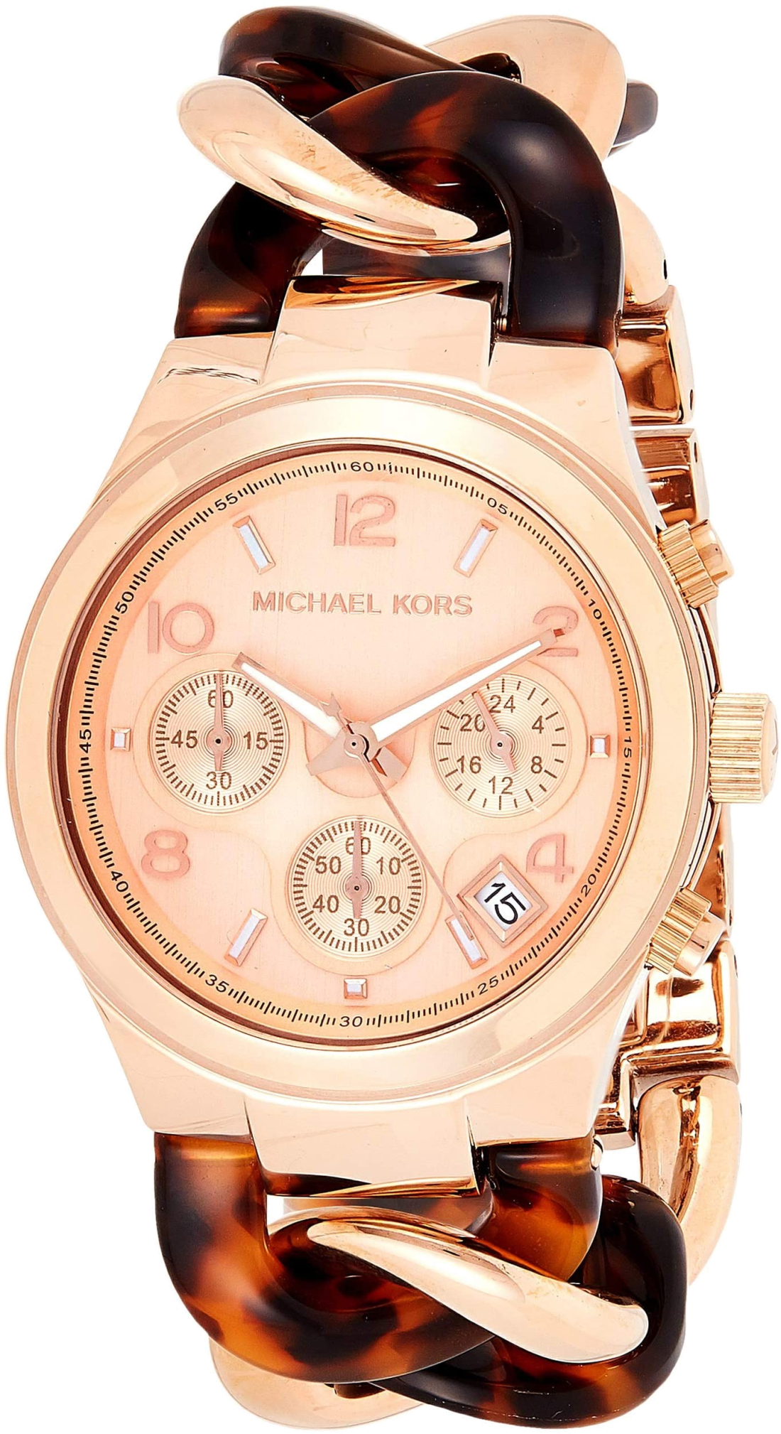 Montre Michael Kors Runway MK4269 bracelet grosse maille acétate et acier