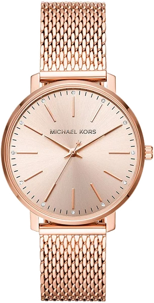 Montre Michael Kors MK4340 en acier or rose et maille milanaise