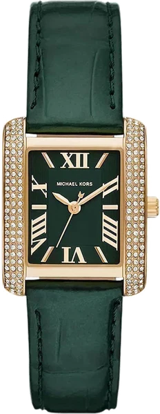 Montre femme Michael Kors Emery MK4697 cadran vert et bracelet en cuir vert