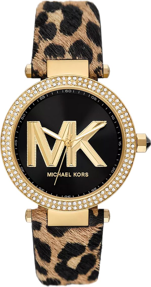 Montre Michael Kors MK4723 Parker Bracelet Motif Léopard et Boîtier Doré