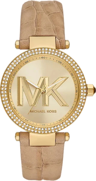 Montre Michael Kors Parker MK4725 en cuir structuré beige