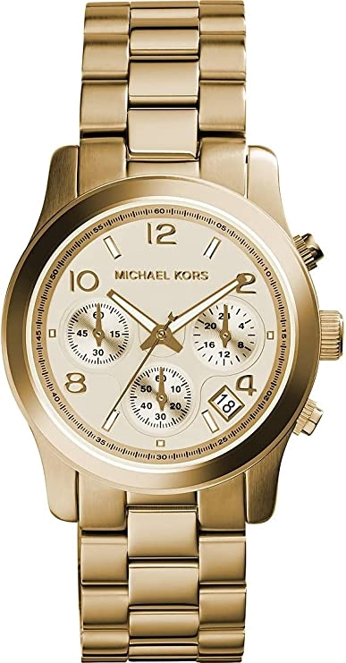 Montre Michael Kors Runway MK5055 en acier doré avec fonction chonomètre