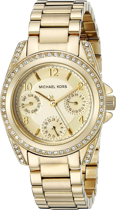 Montre Michael Kors MK5166 en Acier Doré avec Strass et Triple Compteur