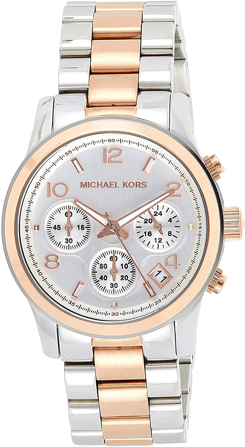 Montre Femme Michael Kors Runway MK5315 Chronomètre bicolore argent or rose