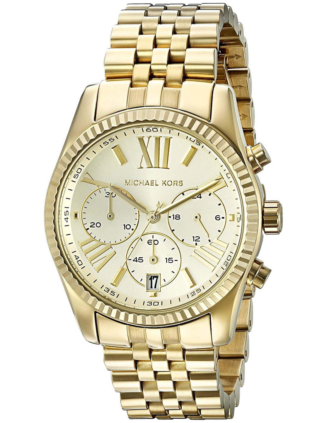 Montre Michael Kors MK5556 Chronographe en Acier Doré avec Lunette Cannelée