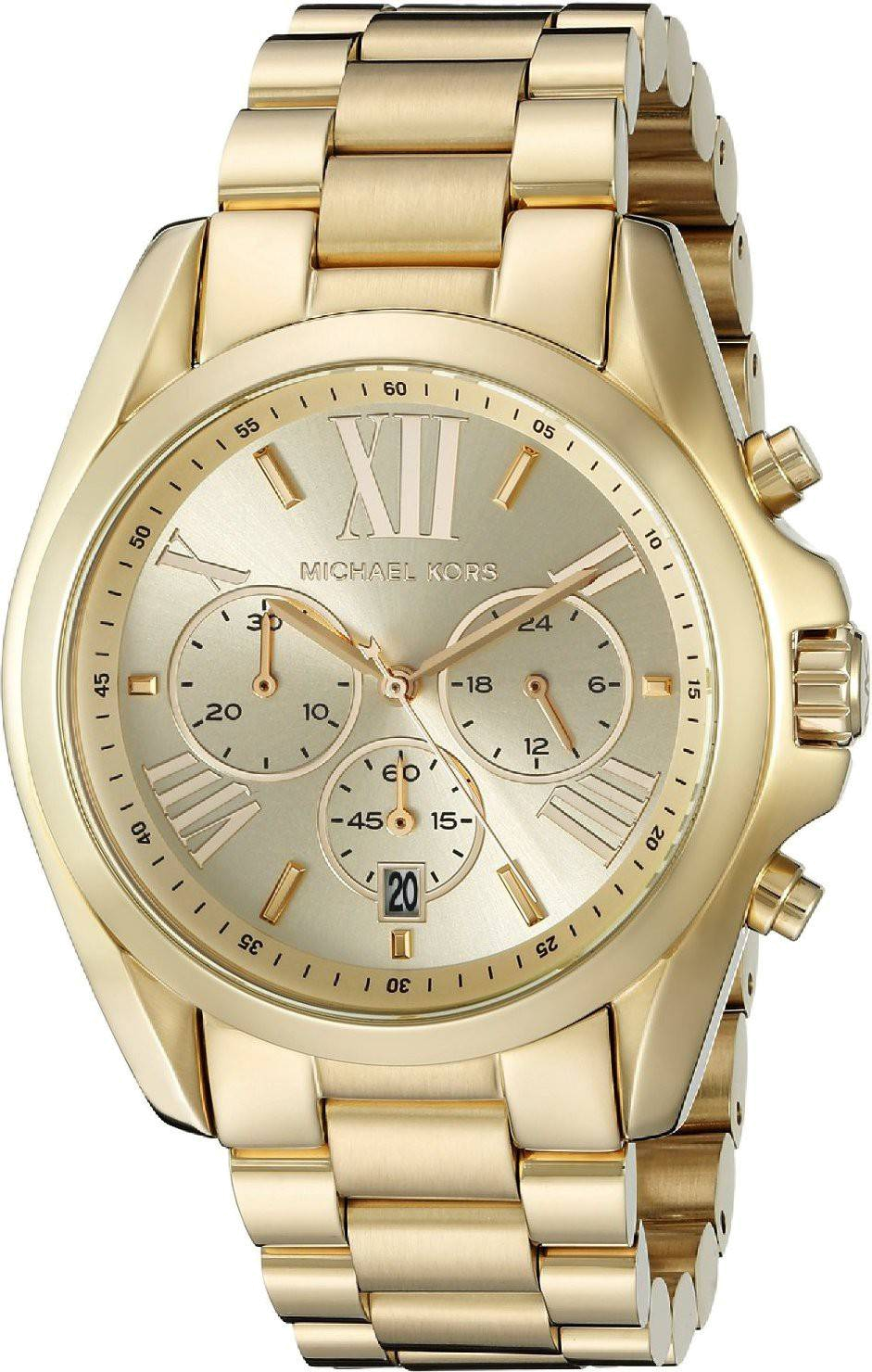Montre Michael Kors MK5605 Bradshaw chronomètre acier doré