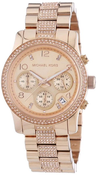 Montre Michael Kors MK5827 Runway Acier Or Rose et Cristaux