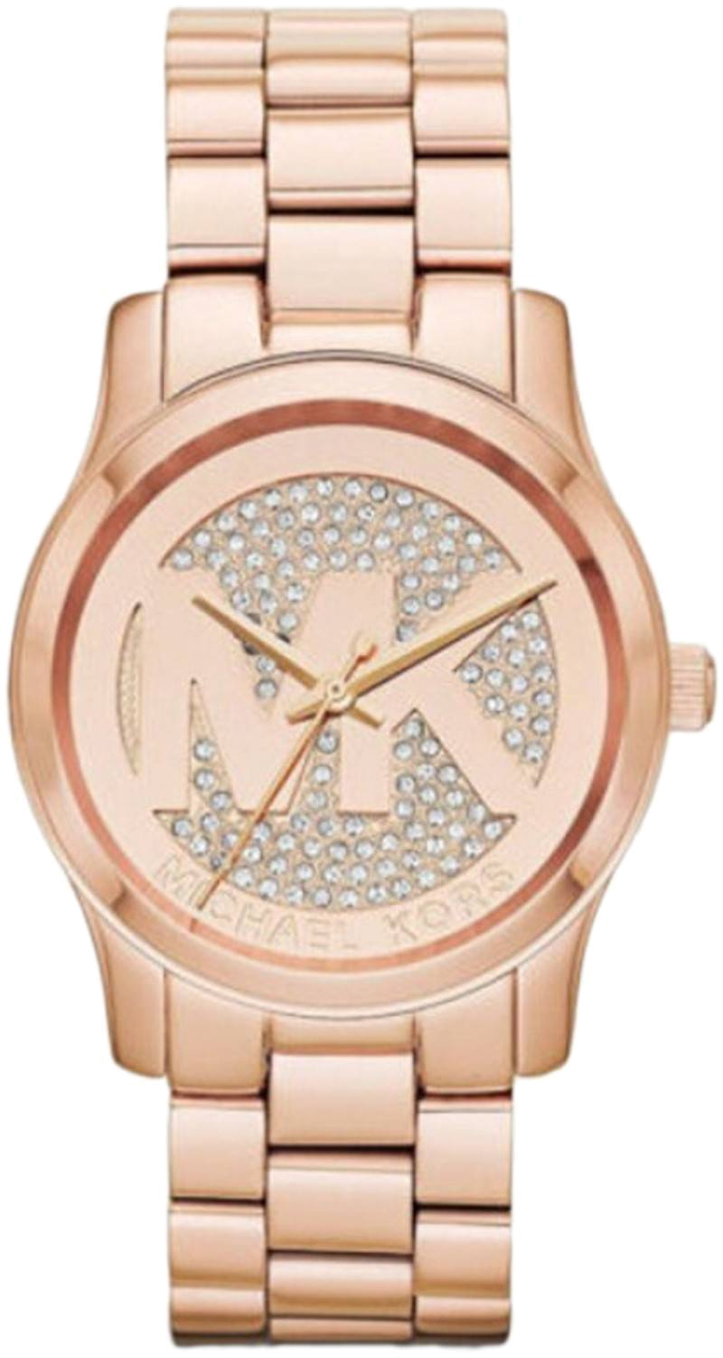 Montre Femme Michael Kors MK5853 Runway Or Rose avec Initiales MK