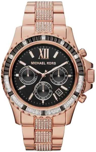 Montre Michael Kors MK5875 Everest en Acier Or Rose et Cristaux