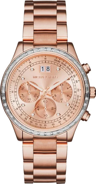 Montre Femme Michael Kors MK6204 Chronomètre Or Rose et Argent