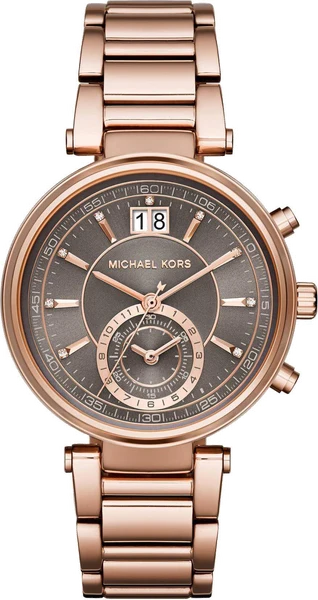 Montre Femme Michael Kors MK6226 Sawyer en Acier Or Rose et Cadran Rose