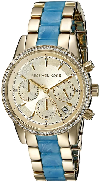 Montre Femme Michael Kors MK6328 Ritz Bleue en Acier
