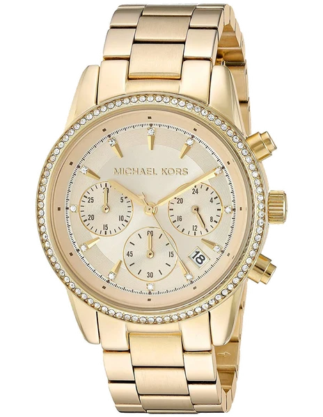 Montre Michael Kors MK6356 Ritz en Acier Doré et Cristaux