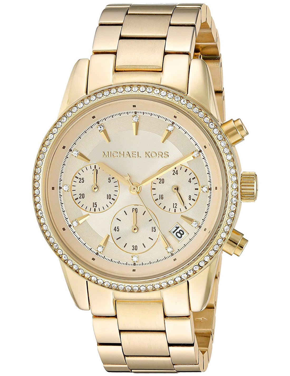 Montre Michael Kors MK6356 Ritz en Acier Doré et Cristaux