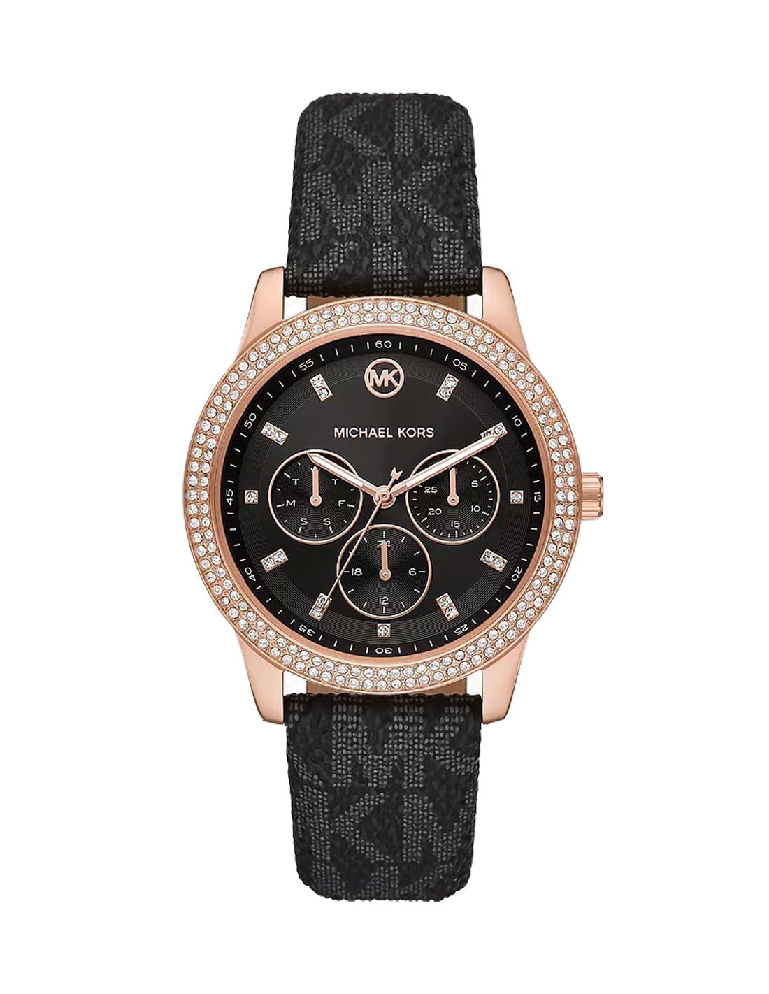 Montre Michael Kors MK6968 Tibby multifonction ornée de cristaux cadran noir