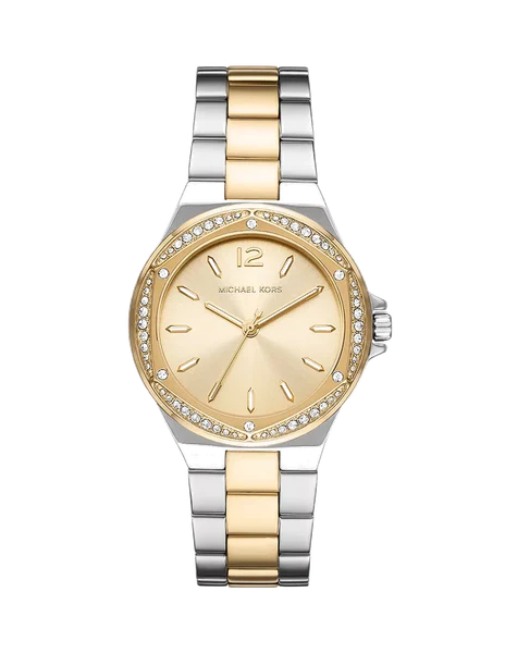 Montre femme Michael Kors Lennox MK6988 cadran doré bracelet en acier inoxydable bicolore