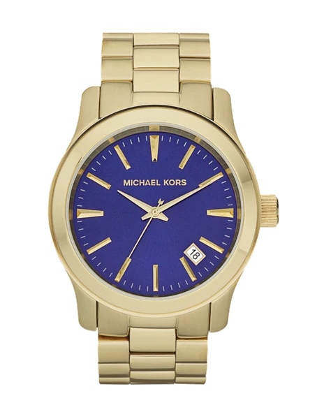 Montre Michael Kors MK7049 Runway en Acier Doré et Cadran Bleu