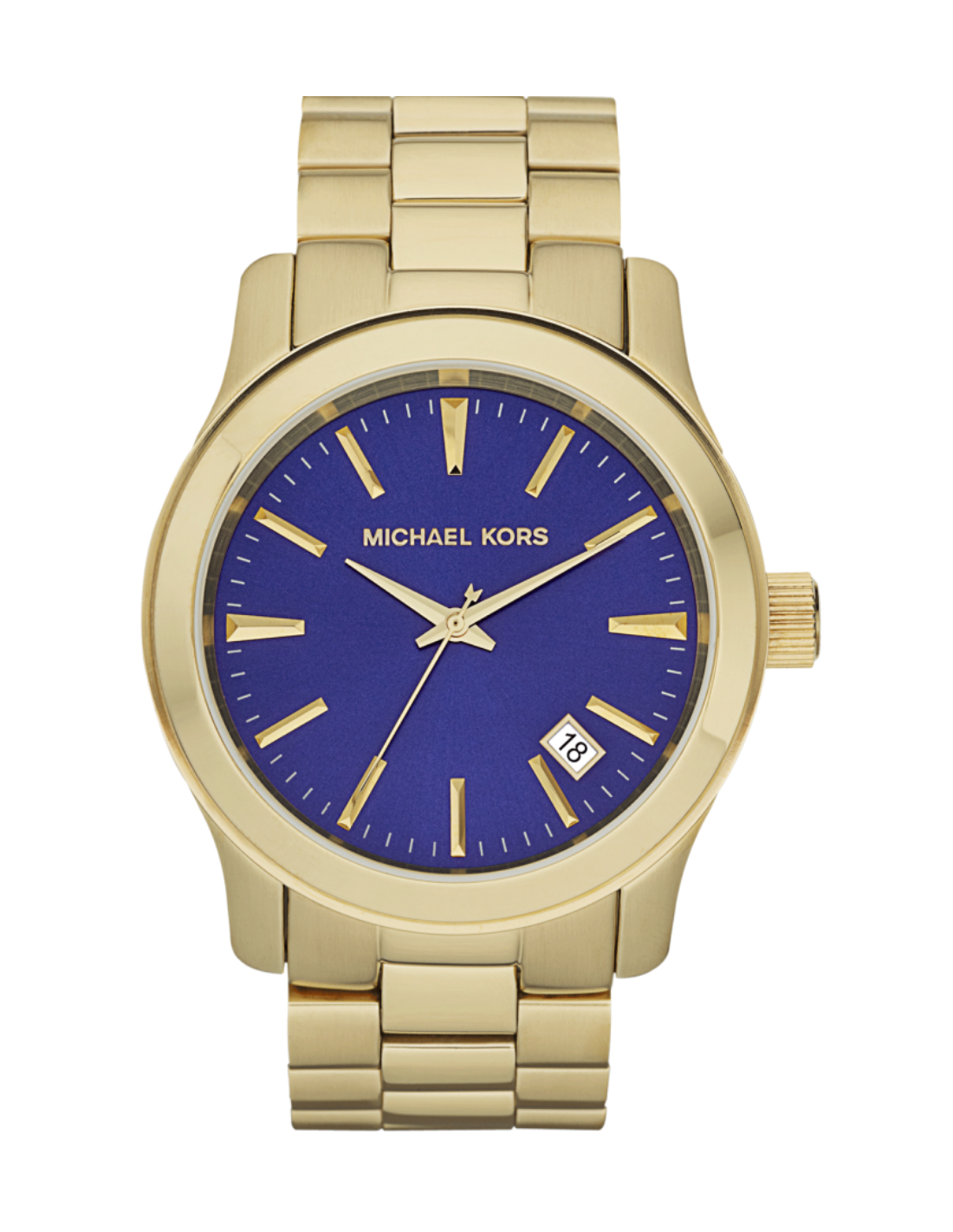 Montre Michael Kors MK7049 Runway en Acier Doré et Cadran Bleu