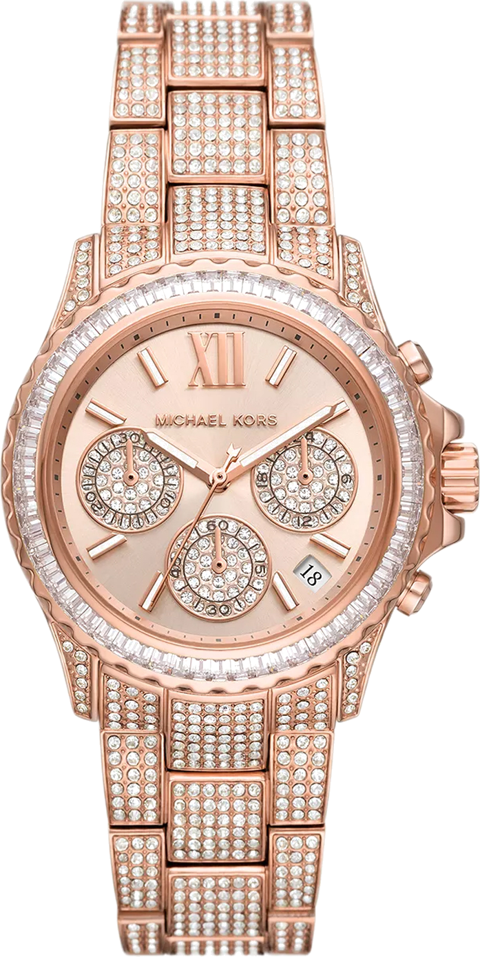 Montre Michael Kors Everest MK7235 chronographe doré rose bracelet acier inoxydable