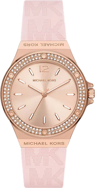 Montre Michael Kors MK7282 Lennox cadran or rose bracelet en silicone rose