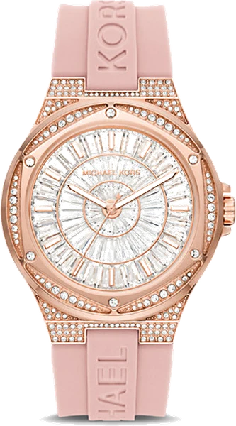 Montre Michael Kors Lennox MK7334 bracelet en silicone rose