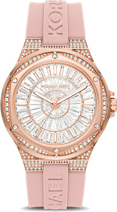 Montre Michael Kors Lennox MK7334 bracelet en silicone rose
