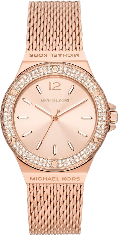 Montre Michael Kors Lennox MK7336 cadran or rose bracelet en maille milanaise