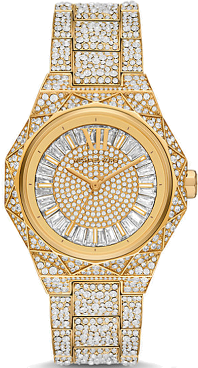Montre Michael Kors Raquel MK7398 Cadran pavé Bracelet en acier inoxydable doré