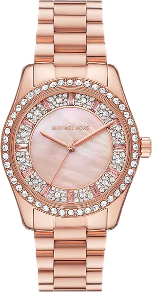 Montre Michael Kors Lexington MK7444 cadran pavé de cristaux en acier or rose