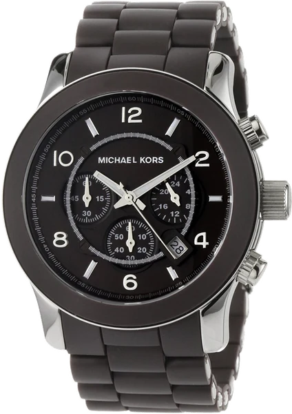 Montre Michael Kors MK8129 Chronographe Sport Silicone Brun et Argent