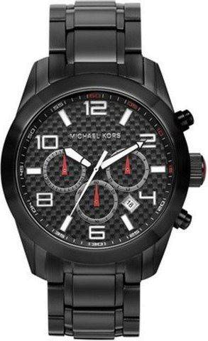 Montre Michael Kors MK8219 Dash Chronographe à Cadran Texturé et Détails Rouges