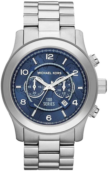 Montre Michael Kors MK8314 Boîtier 45 mm en Acier Inoxydable et Cadran Bleu Marine
