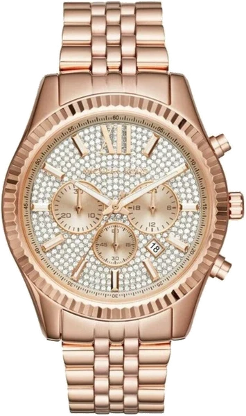 Montre Michael Kors MK8580 Lexington en Acier Doré Rose et Chronographe