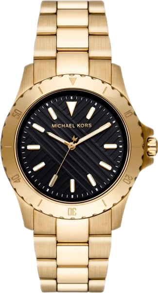 Montre Michael Kors MK9078 en Acier Doré avec Cadran Noir