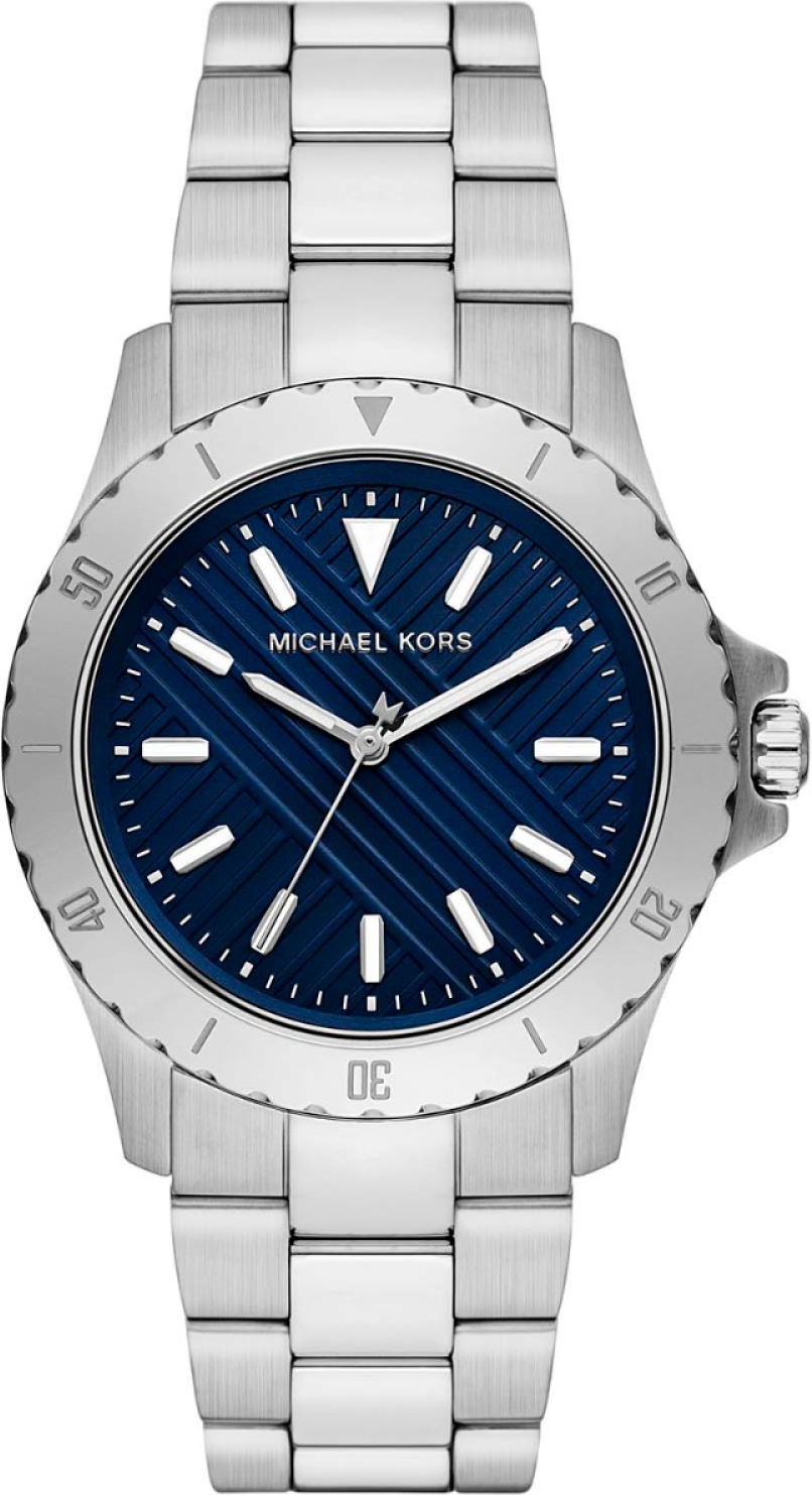 Montre Michael Kors MK9079 Everest en Acier Argenté et Cadran Bleu Nuit