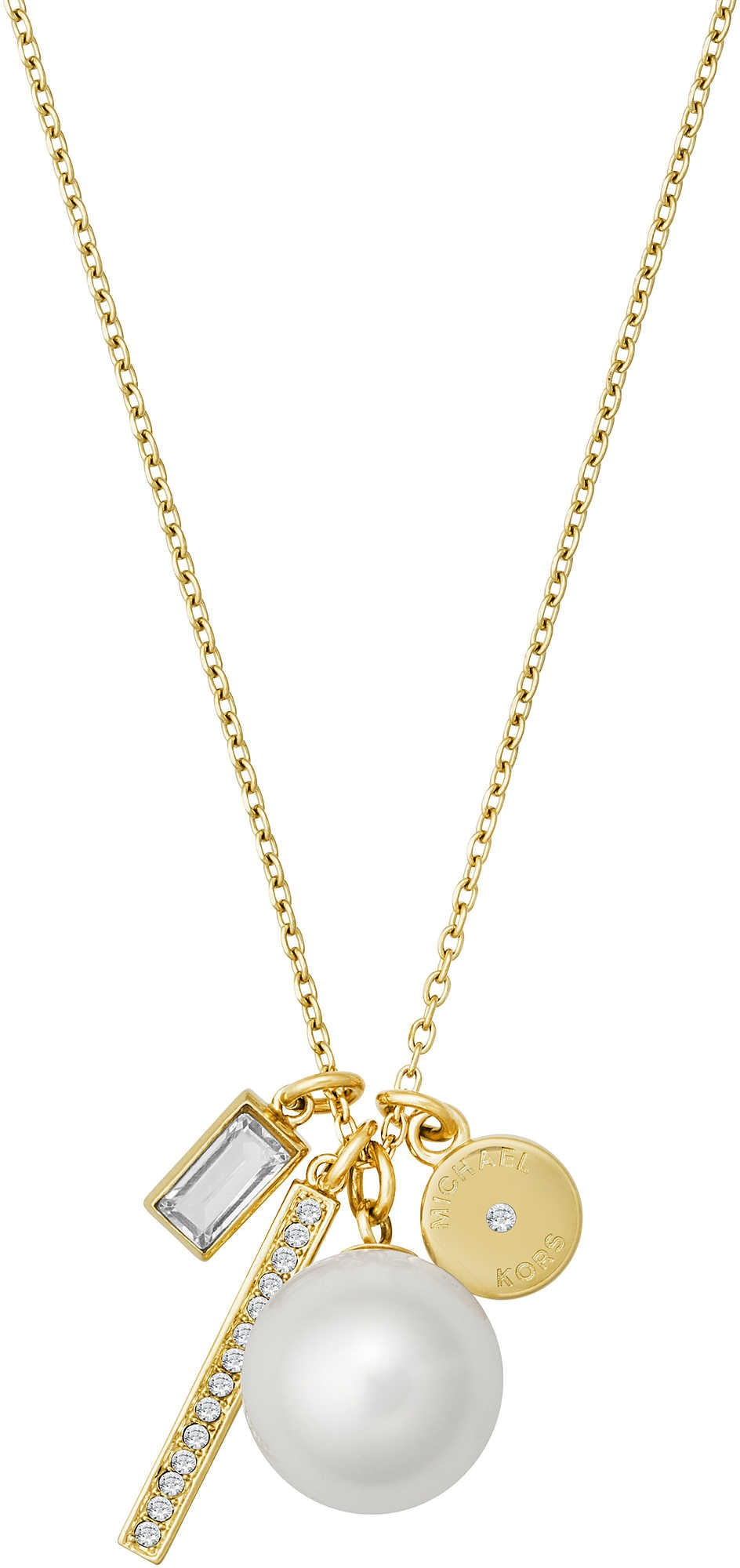 Collier pour femme Michael Kors MKJ6668710 en acier doré avec perle vue 2
