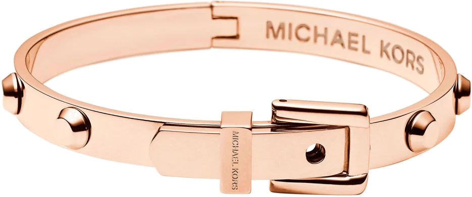 Bracelet Michael Kors Jonc Astor MKJ1821791 en acier or rose et rivets