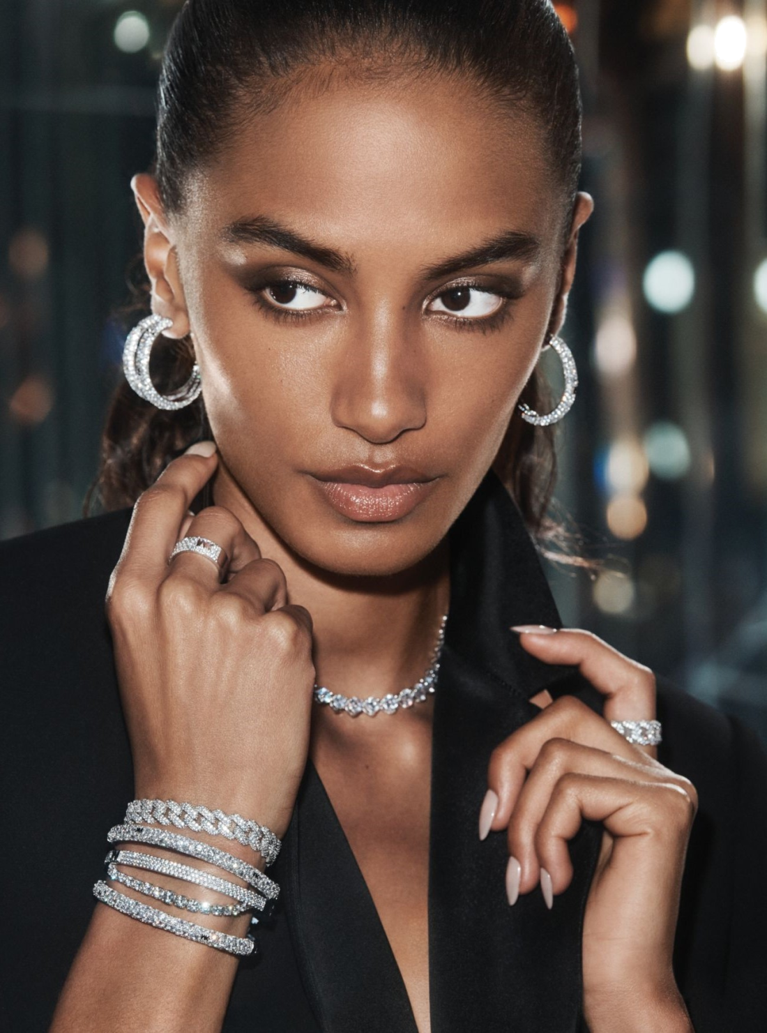 Bracelet Michael Kors MKC1427AN040 en argent 925 à maillons gourmette pavé de zircons pour femme vue 4