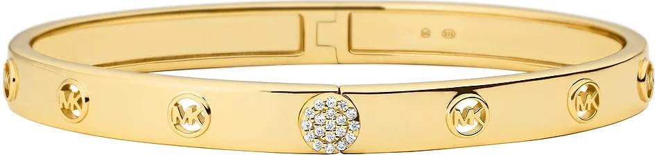 Bracelet Premium Femme Michael Kors en Argent Plaqué Or avec Cristaux