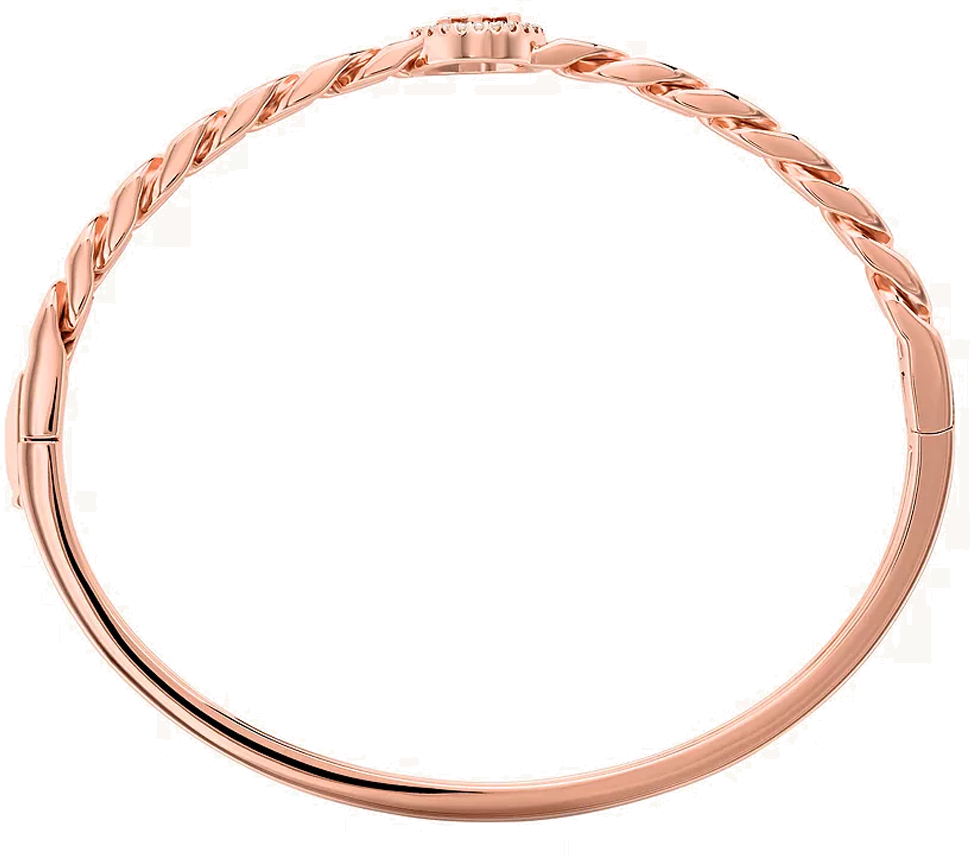 Bracelet Jonc Michael Kors MKC1381AN791M en argent 925 plaqué or rose pour femme vue 2