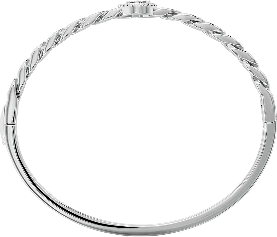 Bracelet jonc Michael Kors MKC1381AN040M en argent 925 pour femme, coeur pavé de cristaux vue 2