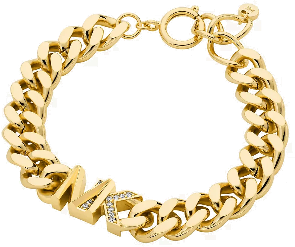 Bracelet Michael Kors Premium plaqué or incrusté de zircons