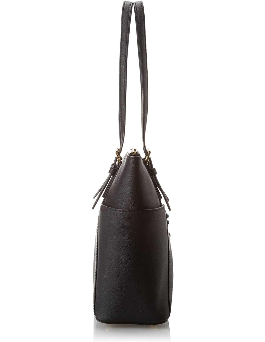 Sac à main Michael Kors Jet Set Saffiano cuir noir vue 2