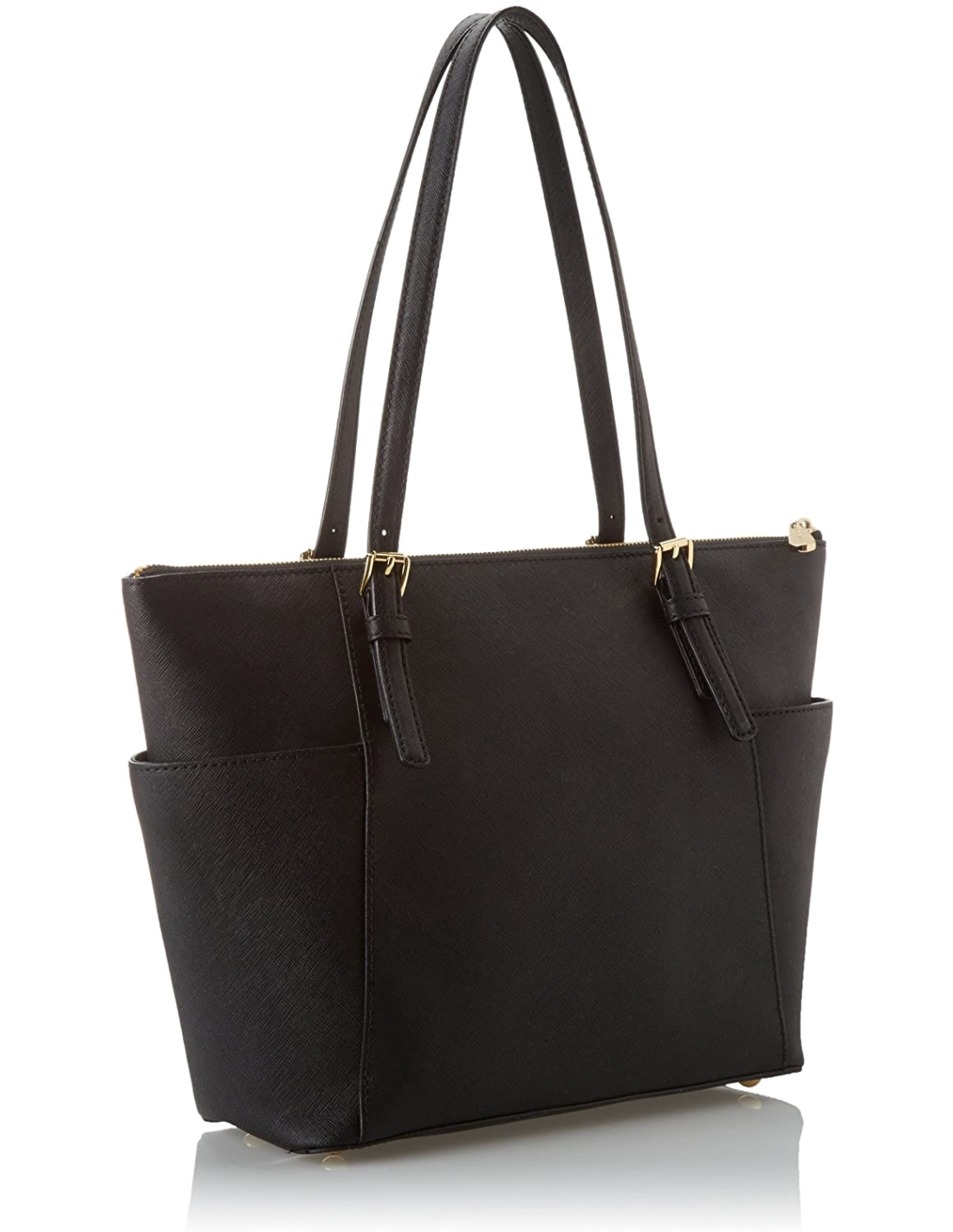 Sac à main Michael Kors Jet Set Saffiano cuir noir vue 3