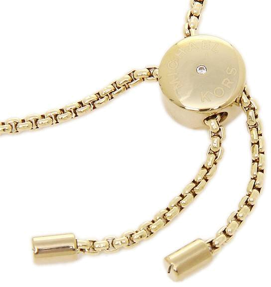 Bracelet Michael Kors Brilliance MKJ5389710 en acier doré pour femme avec pendentif coeur vue 3